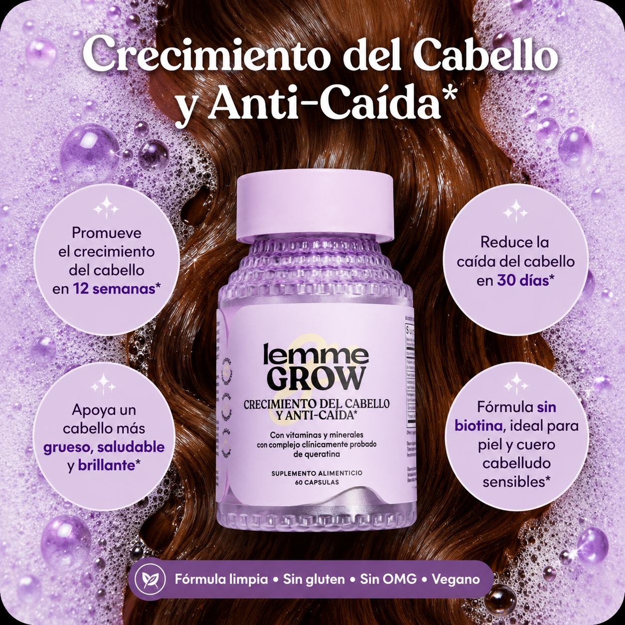 Lemme Grow - Vitaminas para Crecimiento Capilar